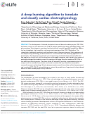 Cover page: A deep learning algorithm to translate and classify cardiac electrophysiology