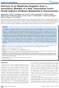 Cover page: Structure of an MmyB-Like Regulator from C. aurantiacus, Member of a New Transcription Factor Family Linked to Antibiotic Metabolism in Actinomycetes