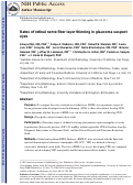 Cover page: Rates of Retinal Nerve Fiber Layer Thinning in Glaucoma Suspect Eyes