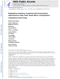 Cover page: Bedaquiline resistance in patients with drug-resistant tuberculosis in Cape Town, South Africa: a retrospective longitudinal cohort study