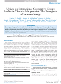 Cover page: Update on International Cooperative Groups Studies in Thoracic Malignancies: The Emergence of Immunotherapy.