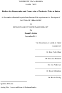 Cover page: Biodiversity, Biogeography, and Conservation of Freshwater Fishes in Gabon