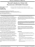 Cover page: Thyroid Evaluation in a Patient with Thyrotoxicosis with Bedside Ultrasound