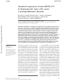 Cover page: Sustained expression of microRNA-155 in hematopoietic stem cells causes a myeloproliferative disorder