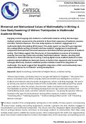 Cover page: Rhetorical and Motivational Values of Multimodality in Writing: A Case Study Examining L2 Writers' Participation in Multimodal Academic Writing

&nbsp;