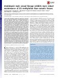 Cover page: Arabidopsis male sexual lineage exhibits more robust maintenance of CG methylation than somatic tissues