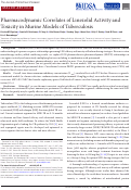 Cover page: Pharmacodynamic Correlates of Linezolid Activity and Toxicity in Murine Models of Tuberculosis