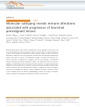 Cover page: Molecular subtyping reveals immune alterations associated with progression of bronchial premalignant lesions