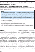 Cover page: Protein Scaffolds Can Enhance the Bistability of Multisite Phosphorylation Systems