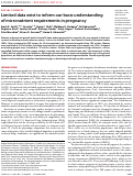 Cover page: Limited data exist to inform our basic understanding of micronutrient requirements in pregnancy