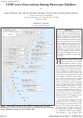 Cover page: CDIP wave observations during Hurricane Matthew