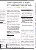 Cover page: Effect of a minimum floor price law for tobacco products on tobacco sales in Oakland, California, USA: a synthetic difference-in-differences analysis