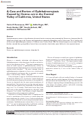 Cover page: A Case and Review of Ophthalmomyiasis Caused by Oestrus ovis in the Central Valley of California, United States.