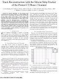 Cover page: Track Reconstruction with the Silicon Strip Tracker of the Proton CT Phase 2 Scanner