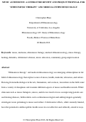 Cover page: Music as Medicine: A Literature Review and Project Proposal for "Ethnomusic Therapy" and Medical Ethnomusicology