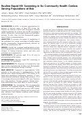 Cover page: Routine Rapid HIV Screening in Six Community Health Centers Serving Populations at Risk