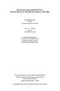 Cover page: Electoral Systems and Real Prices: Panel Evidence for the OECD Countries, 1970-2000