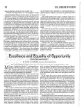 Cover page: Excellence and Equality of Opportunity