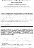 Cover page: Two Brownian particles with rank-based characteristics and skew-elastic collisions