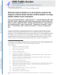 Cover page: Multisite external validation of a risk prediction model for the diagnosis of blood stream infections in febrile pediatric oncology patients without severe neutropenia