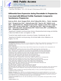 Cover page: Differential gene expression during placentation in pregnancies conceived with different fertility treatments compared with spontaneous pregnancies