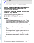 Cover page: Increases in maternal depressive symptoms during pregnancy and infant cortisol reactivity: Mediation by placental corticotropin-releasing hormone.