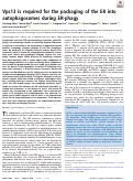 Cover page: Vps13 is required for the packaging of the ER into autophagosomes during ER-phagy