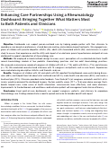 Cover page: Enhancing Care Partnerships Using a Rheumatology Dashboard: Bringing Together What Matters Most to Both Patients and Clinicians