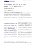 Cover page: Neurological Diseases as Primary Gliopathies: A Reassessment of Neurocentrism