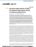 Cover page: Genome-wide analysis of HECT E3 ubiquitin ligase gene family in Solanum lycopersicum.