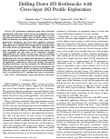 Cover page: Drilling Down I/O Bottlenecks with Cross-layer I/O Profile Exploration