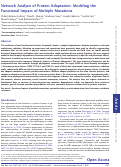 Cover page: Network Analysis of Protein Adaptation: Modeling the Functional Impact of Multiple Mutations