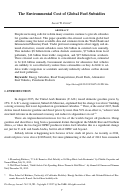 Cover page: The Environmental Cost of Global Fuel Subsidies