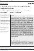 Cover page: A stretchable, electroconductive tissue adhesive for the treatment of neural injury.