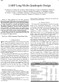 Cover page: LARP Long Nb3Sn Quadrupole Design