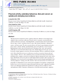 Cover page: Physical activity, sedentary behaviour, diet, and cancer: an update and emerging new evidence