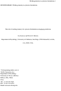 Cover page: The Role of Working Memory for Syntactic Formulation in Language Production