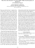 Cover page: How Does the Presence of a Social Other Affect the Perception of Emotions? A Preliminary Report