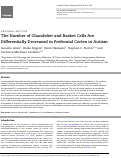 Cover page: The Number of Chandelier and Basket Cells Are Differentially Decreased in Prefrontal Cortex in Autism