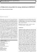 Cover page: A Python tool to set up relative free energy calculations in GROMACS