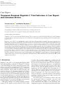 Cover page: Treatment-Resistant Hepatitis C Viral Infection: A Case Report and Literature Review