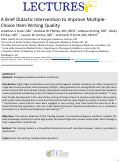 Cover page: A Brief Didactic Intervention to Improve Multiple- Choice Item-Writing Quality