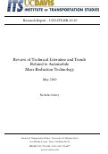 Cover page: Review of Technical Literature and Trends Related to Automobile Mass-Reduction Technology