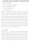 Cover page: Can the Stock Market be Linearized?