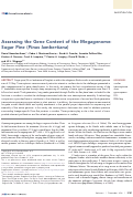 Cover page: Assessing the Gene Content of the Megagenome: Sugar Pine (Pinus lambertiana)