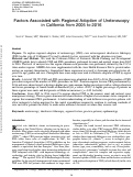 Cover page: Factors Associated with Regional Adoption of Ureteroscopy in California from 2005 to 2016.