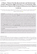 Cover page: A phase 1 study of the pan‐bromodomain and extraterminal inhibitor mivebresib (ABBV‐075) alone or in combination with venetoclax in patients with relapsed/refractory acute myeloid leukemia