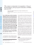 Cover page: PGE2 release is independent of upregulation of Group V phospholipase A2 during long-term stimulation of P388D1 cells with LPS 1