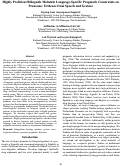 Cover page: Highly Proficient Bilinguals Maintain Language-Specific Pragmatic Constraints on
Pronouns: Evidence from Speech and Gesture