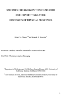 Cover page: Specimen charging on thin films with one conducting layer: Discussion of physical 
principles